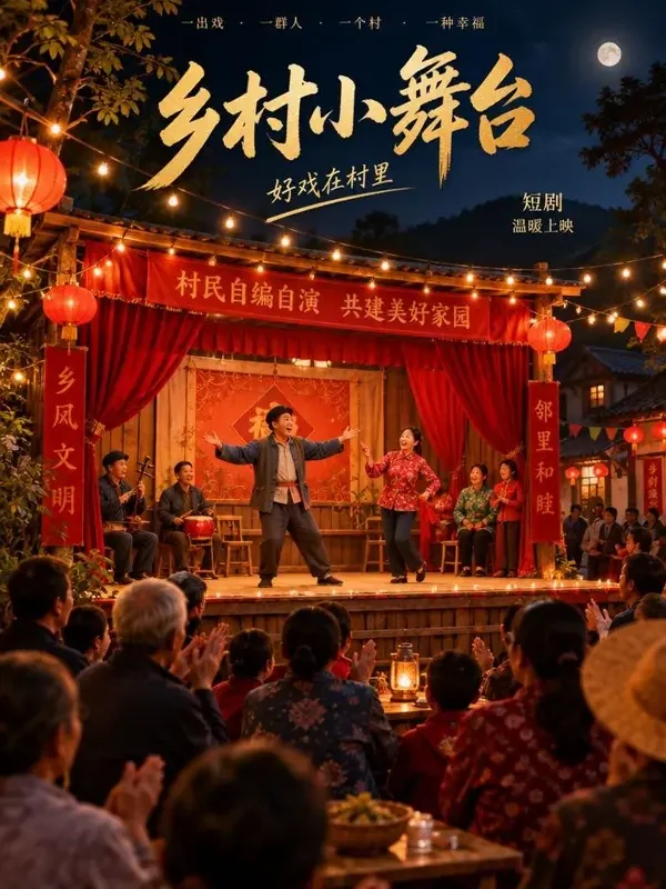 《村晚大舞台》- 黄果生活喜剧短剧封面 《村晚大舞台》- 黄果生活喜剧短剧封面